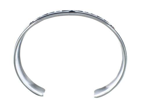 Genuine Sterling Silver Navajo Tommy And Rose Singer Cuff Bracelet NN20241